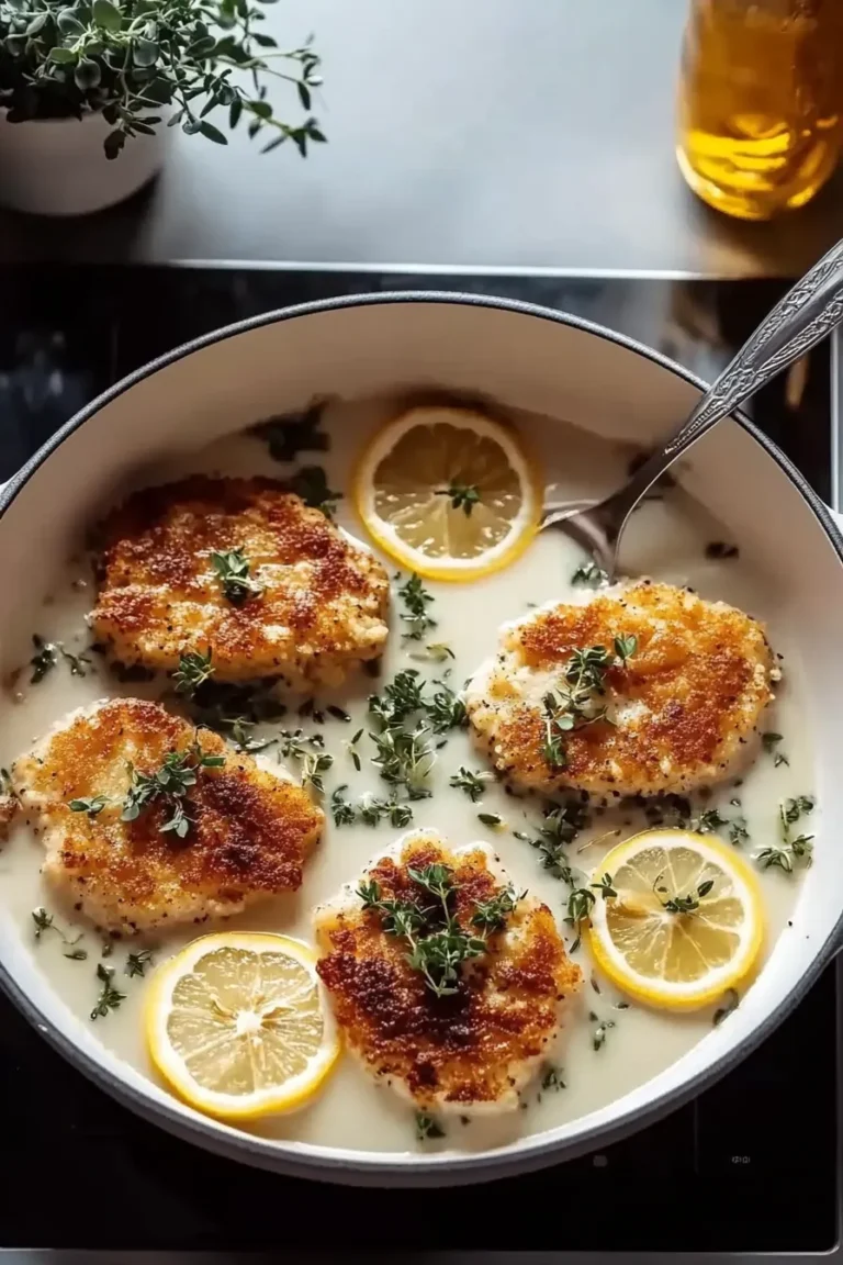 Creamy Lemon Chicken Piccata Dish
