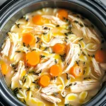 Crockpot Chicken Noodle Soup Bowl