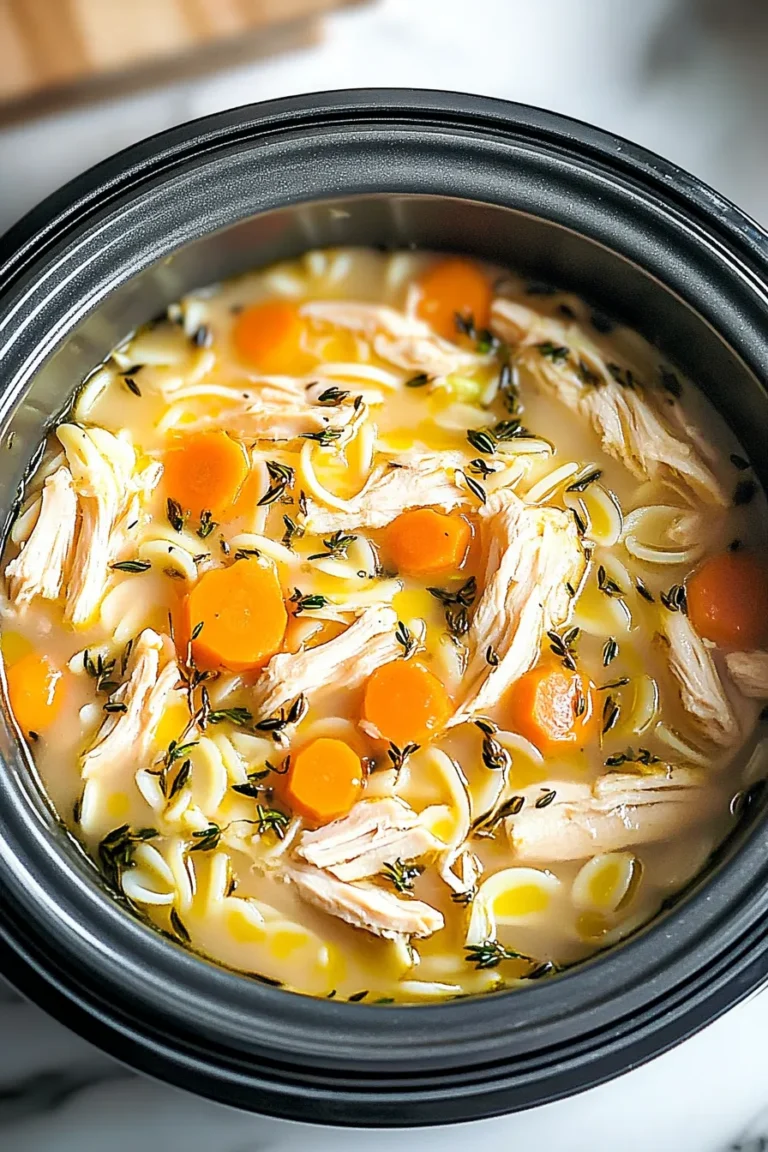Crockpot Chicken Noodle Soup Bowl