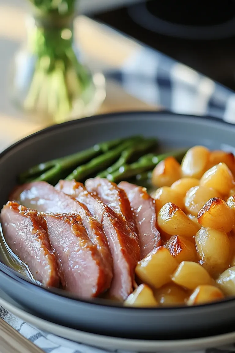 Crockpot Ham, Green Beans and Potatoes Recipe - Delicious Plate