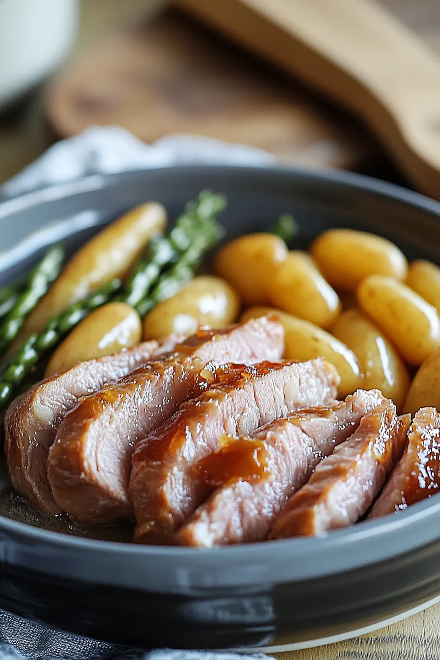 Crockpot Ham, Green Beans and Potatoes Recipe