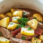 Delicious Crockpot Potato Soup in a Bowl