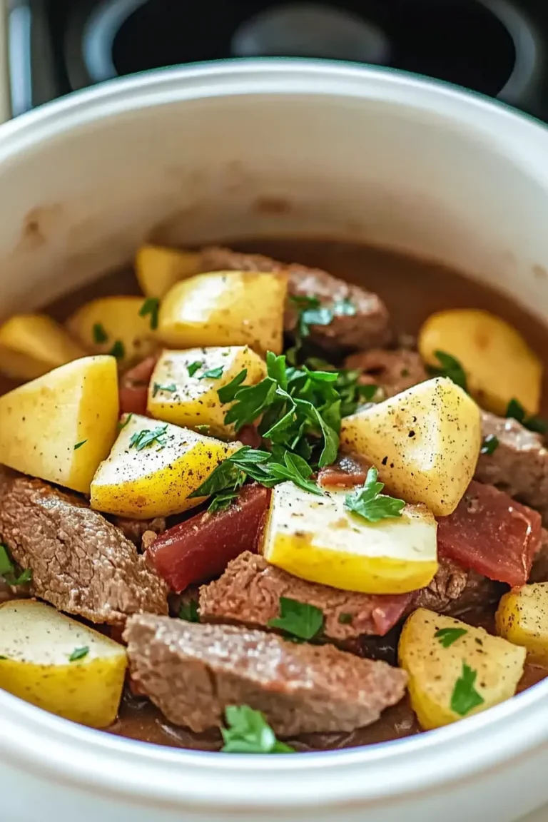 Delicious Crockpot Potato Soup in a Bowl