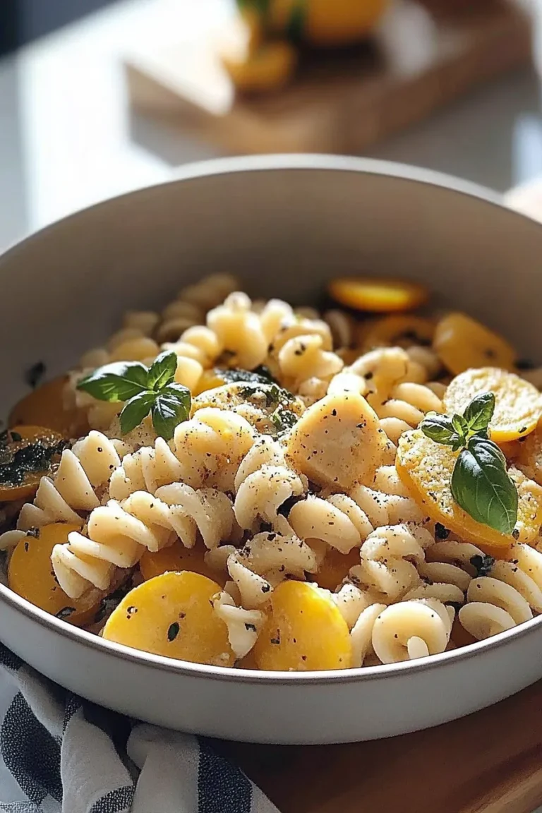 Delicious Summer Squash Pasta Skillet Ready to Serve