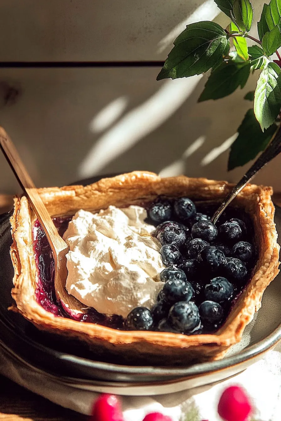 Easy Blueberry Cherry Galette.