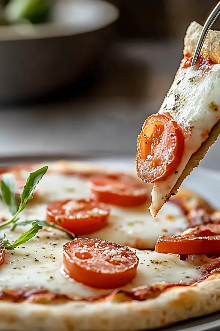 Easy Chicken Crust Pizza Fresh Out of the Oven