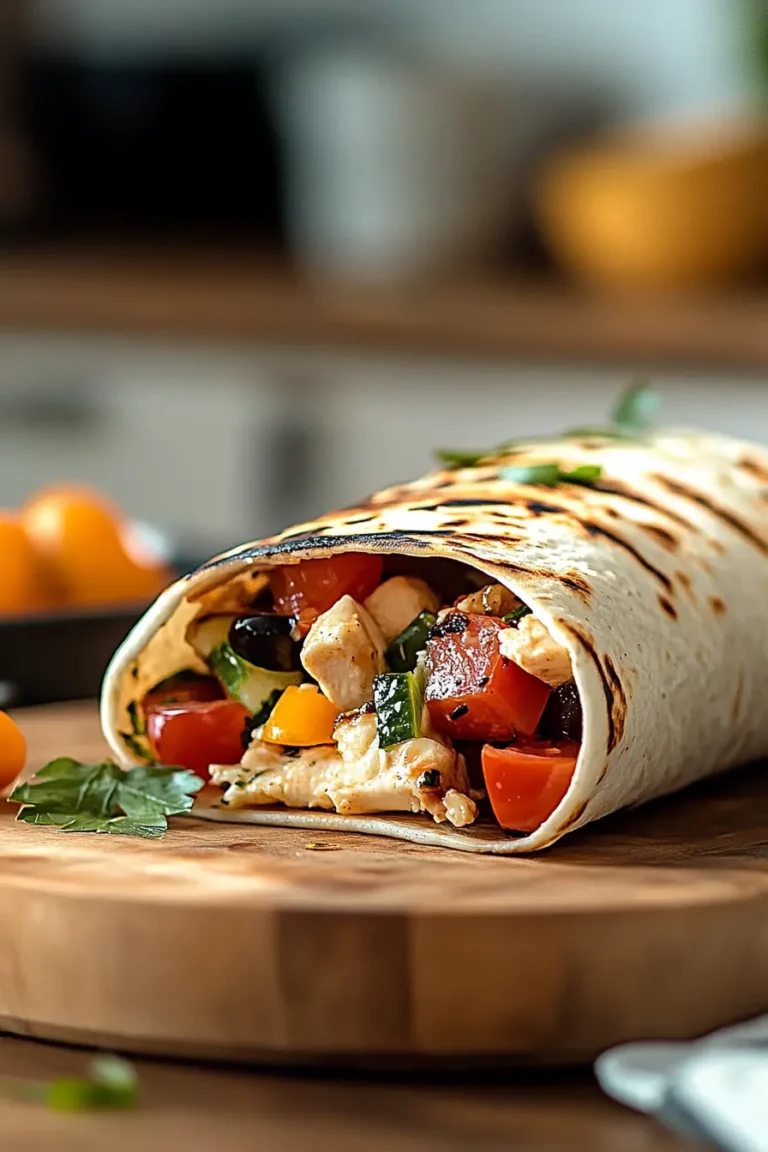 Easy Chipotle Ranch Grilled Chicken Burrito on a Plate