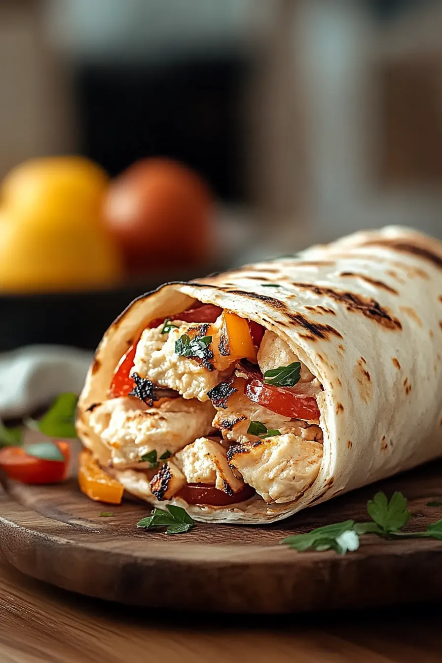 Easy Chipotle Ranch Grilled Chicken Burrito