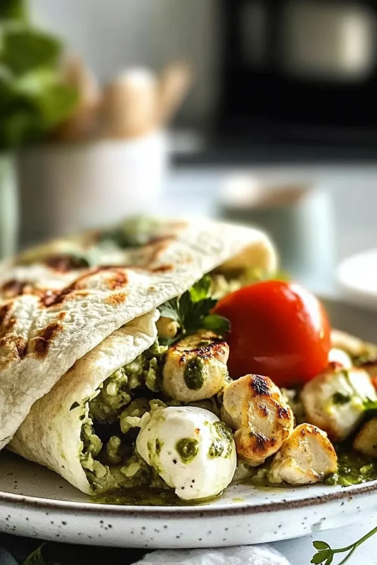 Flavor-Packed Bruschetta Chicken Pesto Wraps Loaded with Flavor