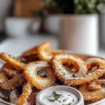 Fried Sliced Mushrooms with Ranch - Crispy and Delicious Snack
