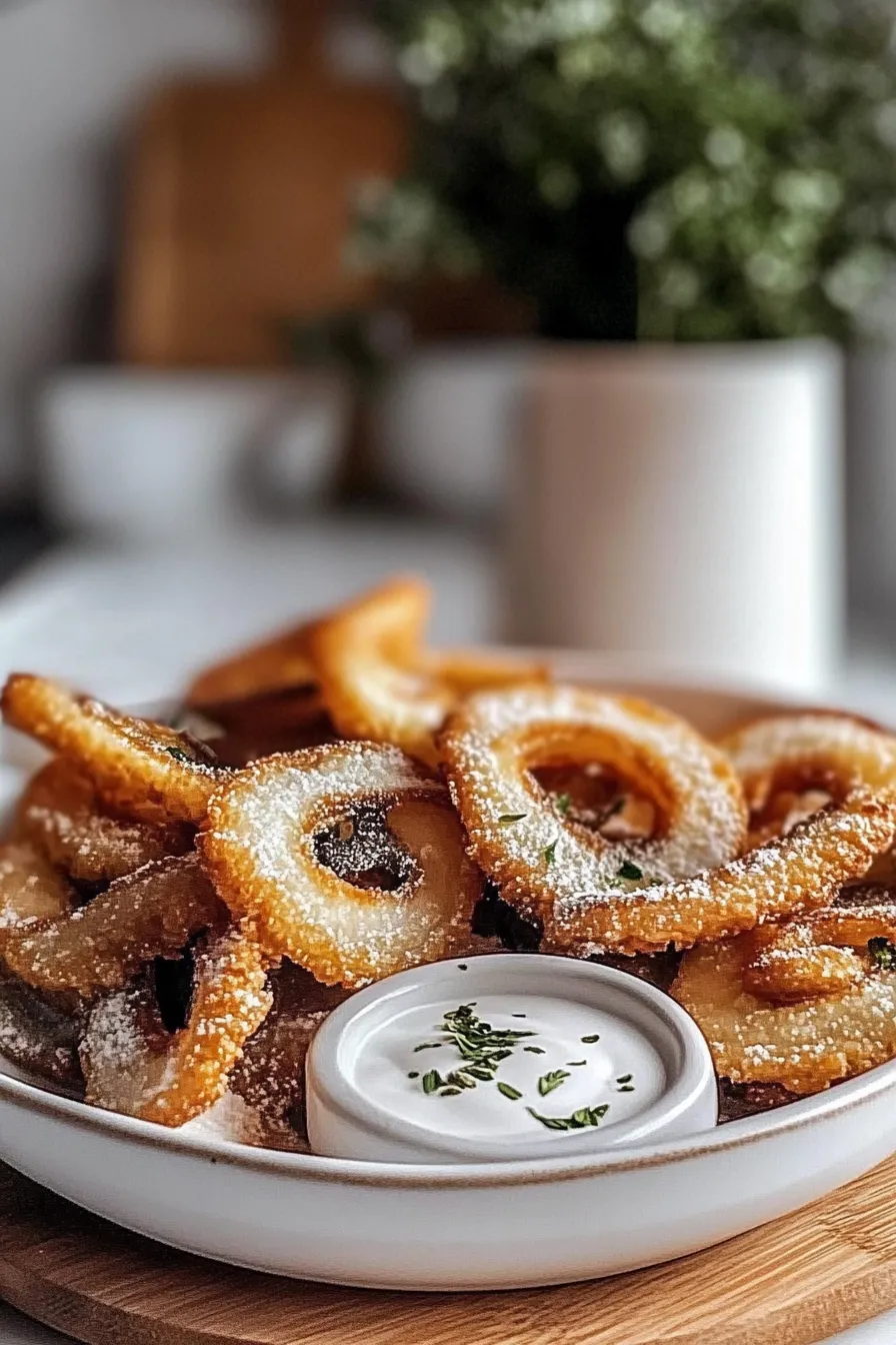 Fried Sliced Mushrooms with Ranch - Crispy and Delicious Snack