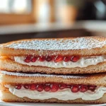 Fried Strawberry Cheesecake Sandwiches Bite