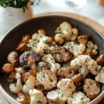Garlic Cauliflower Mushroom Skillet