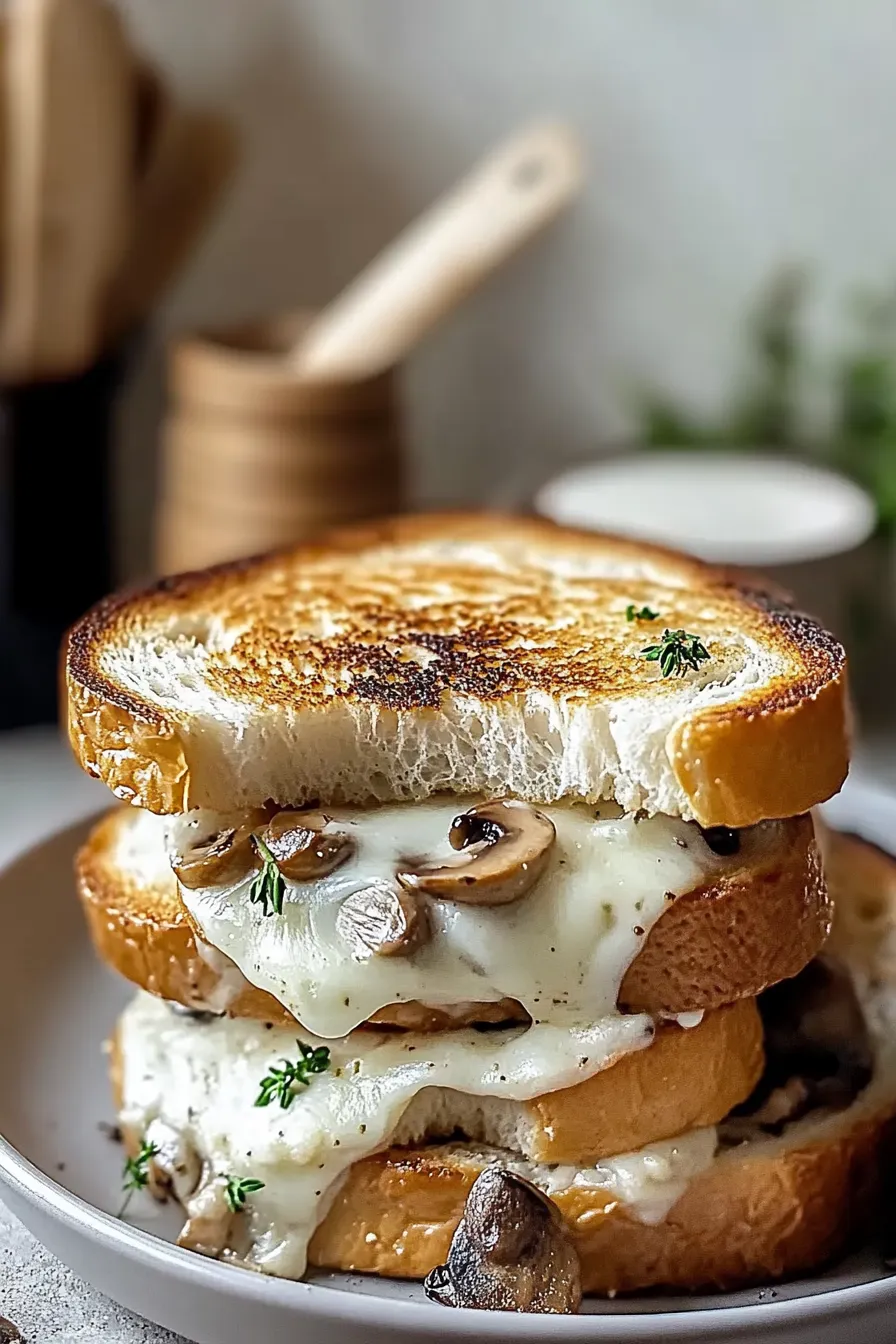 Garlic Mushroom Grilled Cheese