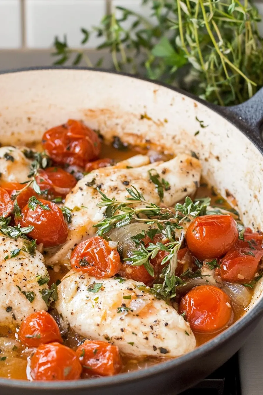 Healthy Chicken Pomodoro Skillet