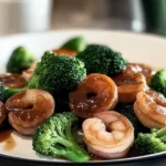 Honey Garlic Shrimp, Sausage, and Broccoli in a Pan