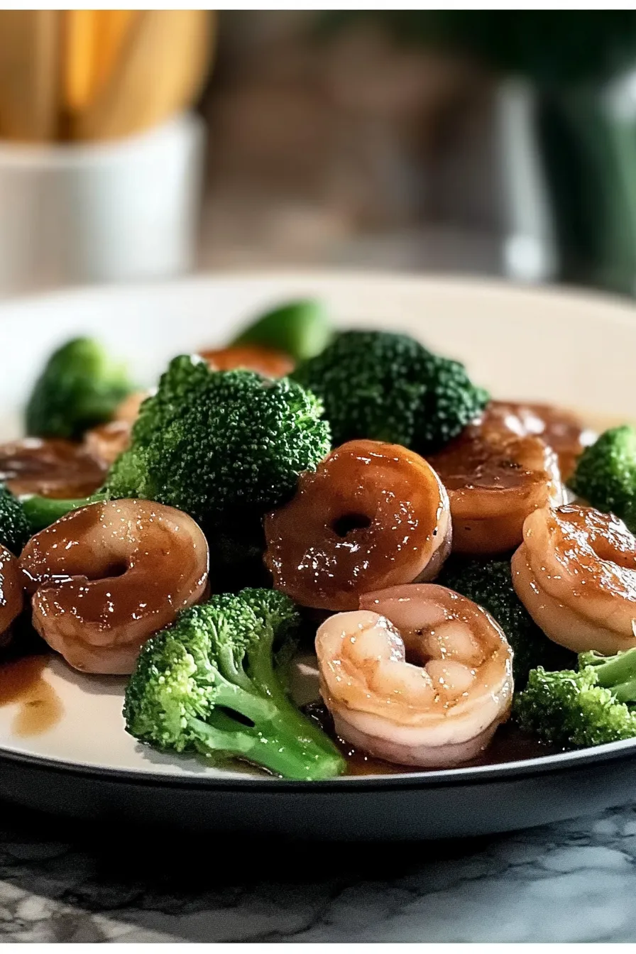 Honey Garlic Shrimp, Sausage, and Broccoli in a Pan