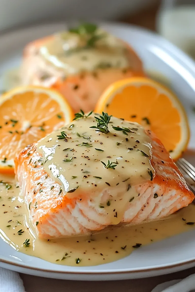 Honey Mustard Salmon Plated with Fresh Herbs