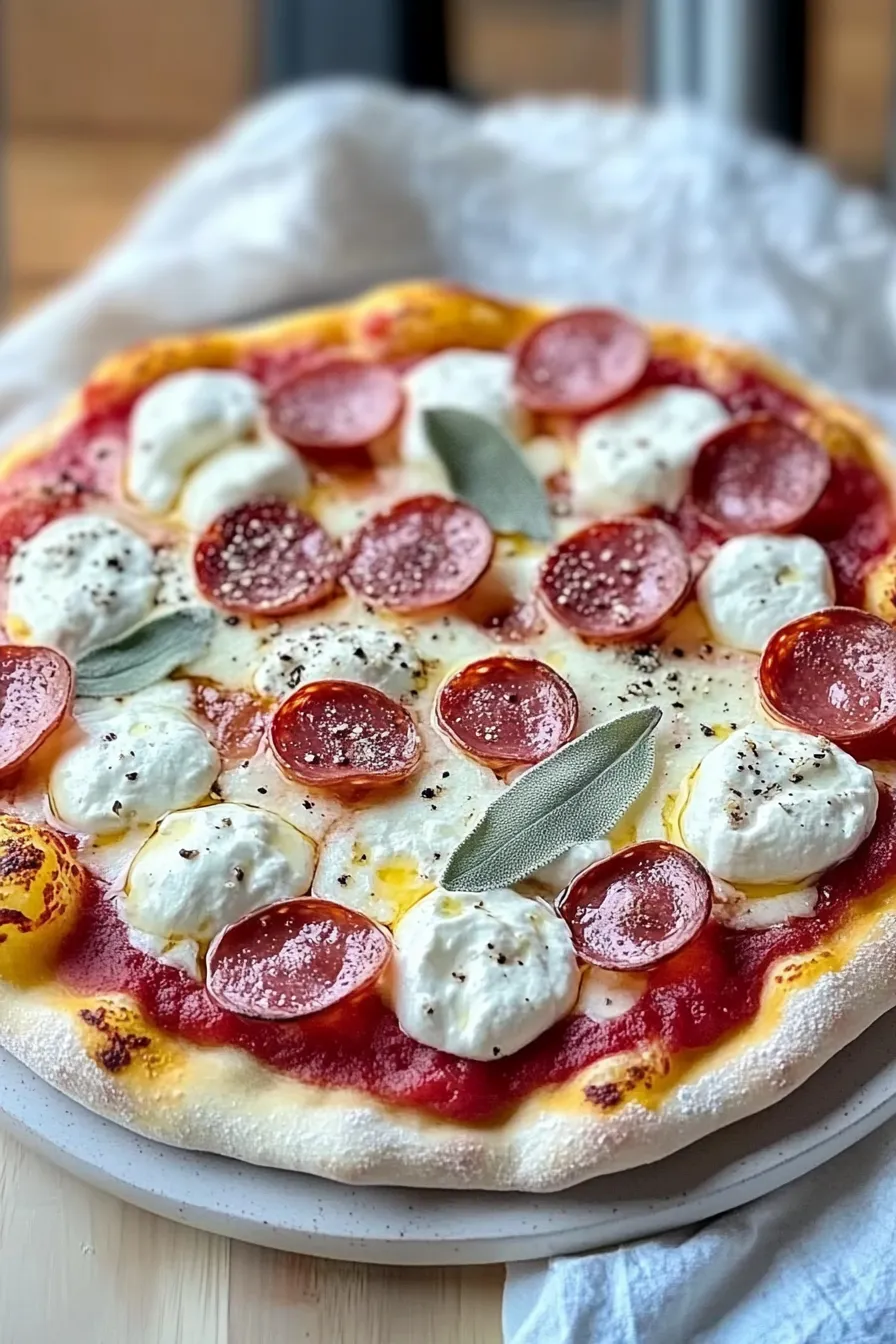 Hot Honey Pepperoni Ricotta Pizza : A Pizza Recipe