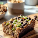 Delicious Chocolate Chip Zucchini Bread on a Plate