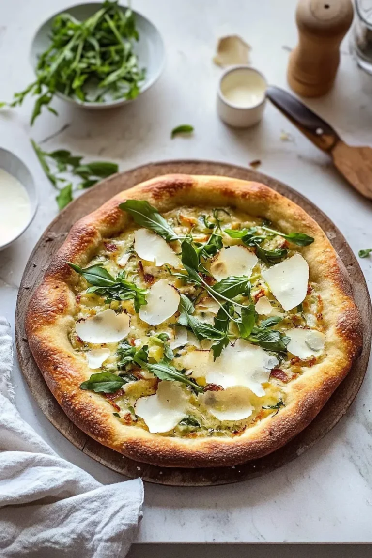 Lemon Artichoke Arugula Pizza Freshly Baked
