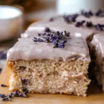 Decadent London Fog Cake Slice on a Plate