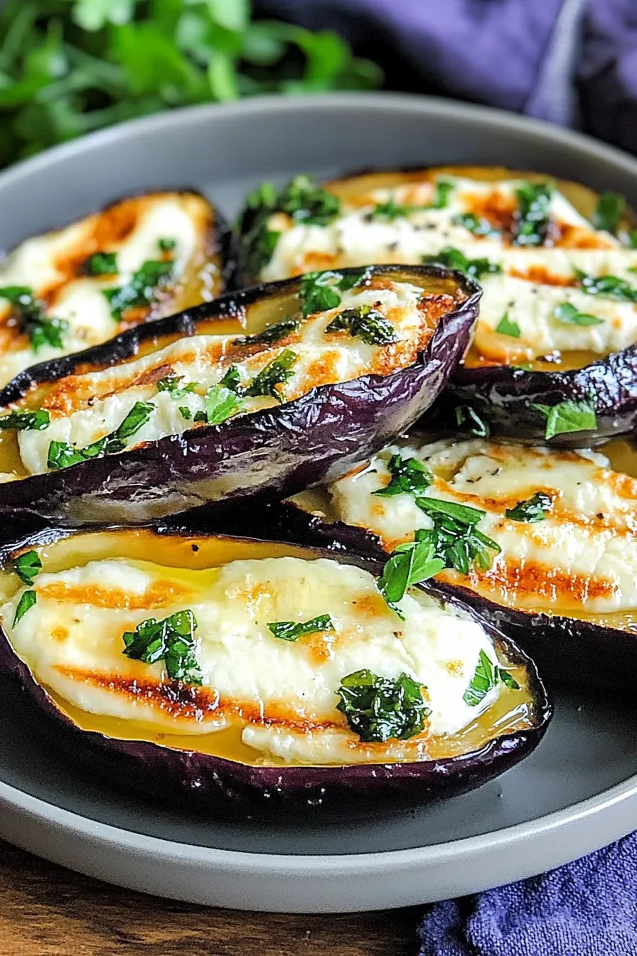 Mediterranean Roasted Eggplant Dish on a Plate