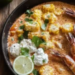 Delicious Mexican Street Corn and Shrimp Dish