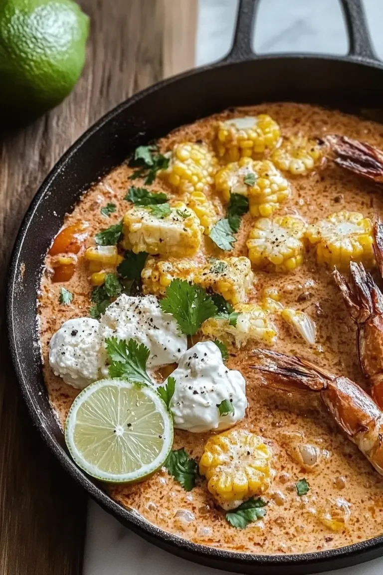 Delicious Mexican Street Corn and Shrimp Dish