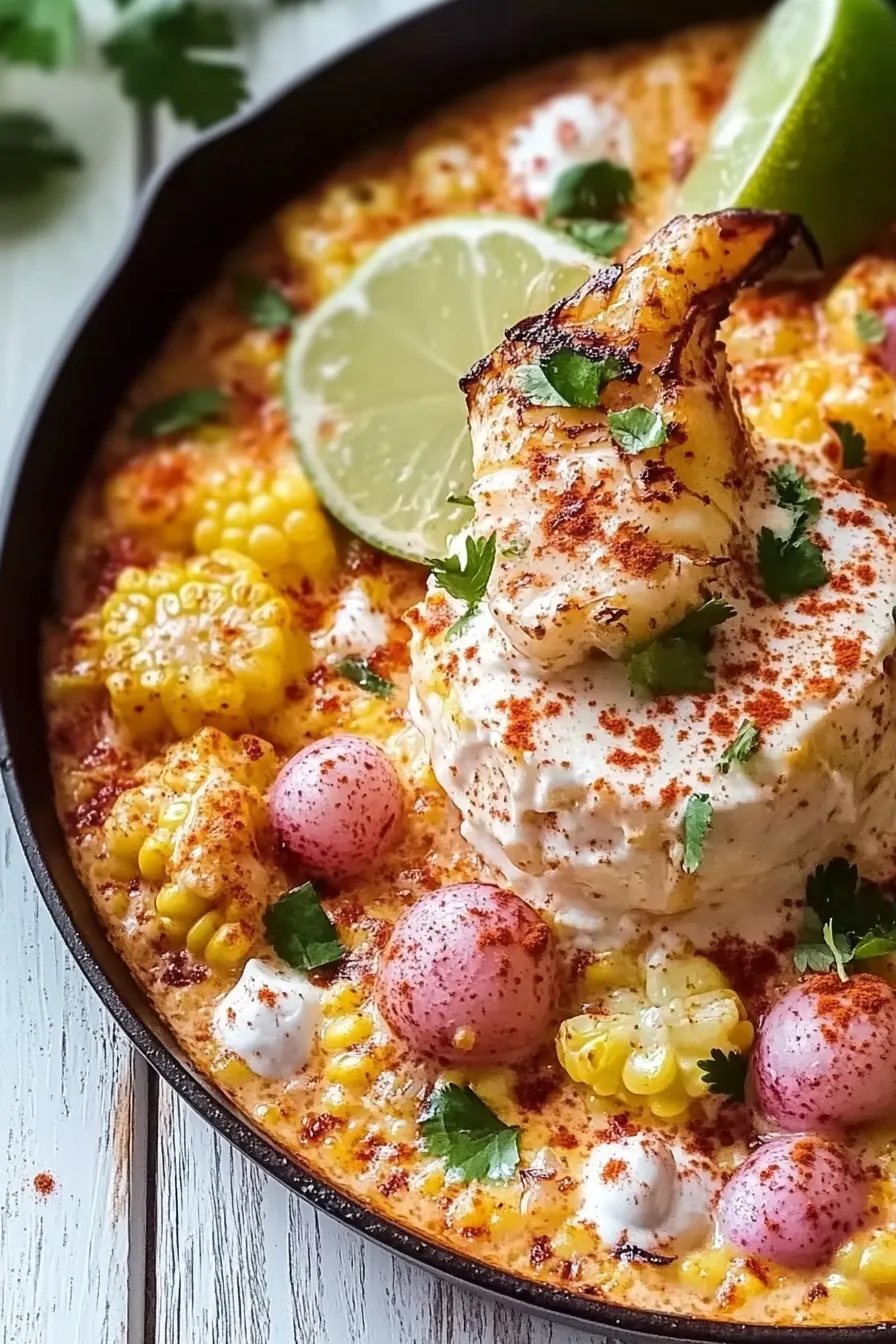 Mexican Street Corn and Shrimp
