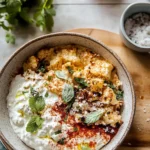 Mexican Street Corn Dip in a Colorful Serving Bowl