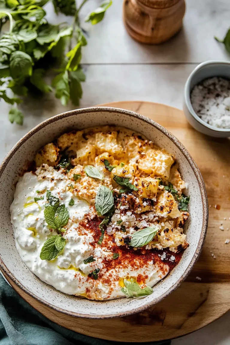 Mexican Street Corn Dip in a Colorful Serving Bowl