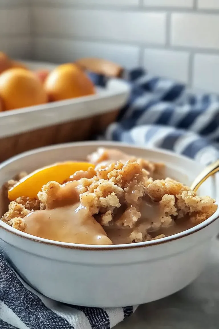 Delicious Nectarine Brown Sugar Crisp Fresh Out of the Oven