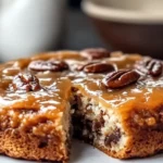 Pecan Upside Down Cake Close-Up