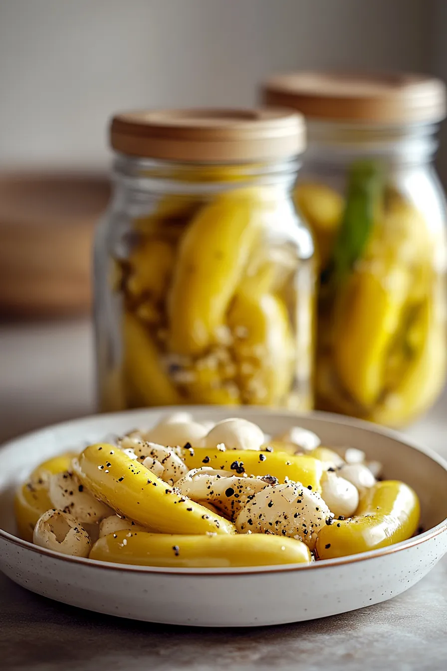 Zesty Pickled Banana Peppers in Jar