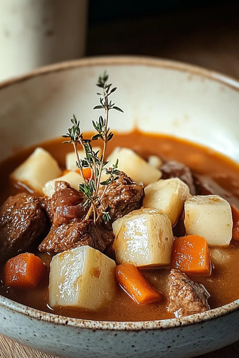 Pioneer Woman’s Crockpot Beef Stew in a Warm Bowl