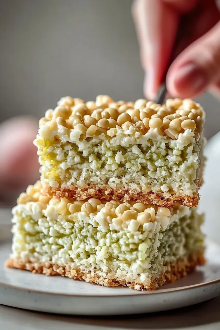 Vibrant Pistachio Rice Krispie Treats Ready to Delight