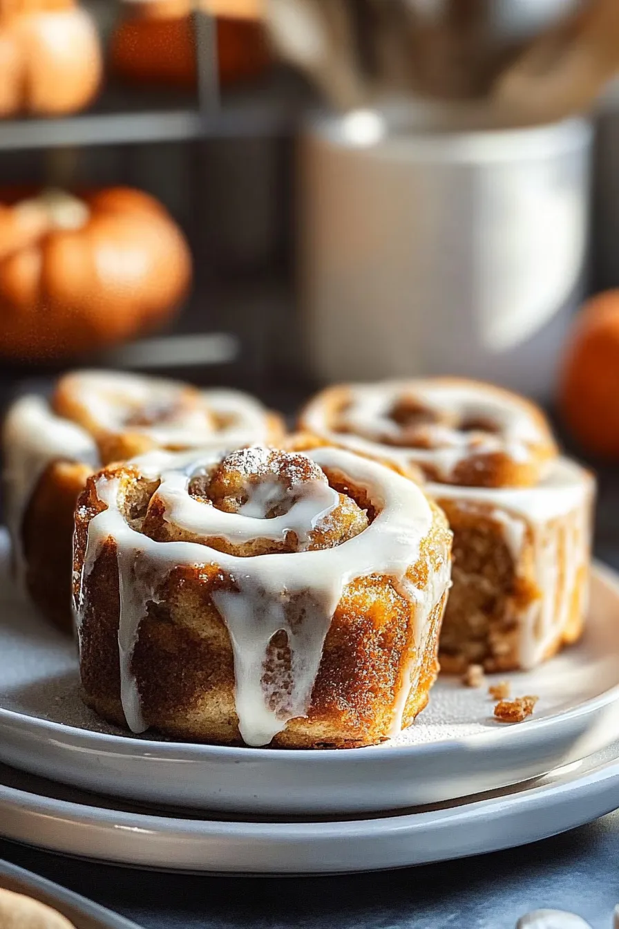 Delicious Pumpkin Cinnamon Roll Muffins Freshly Baked