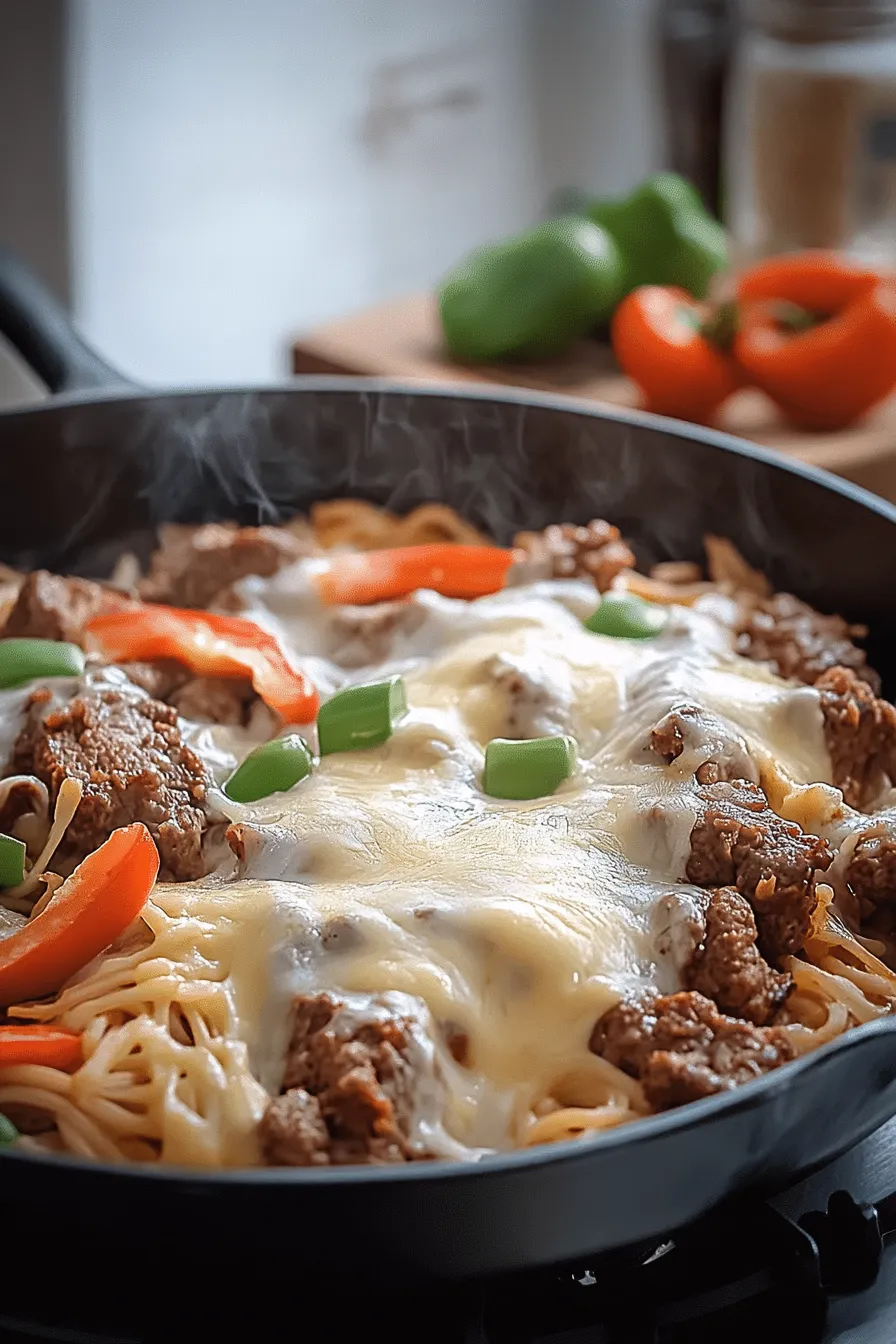 Queso Steak Fajita Skillet