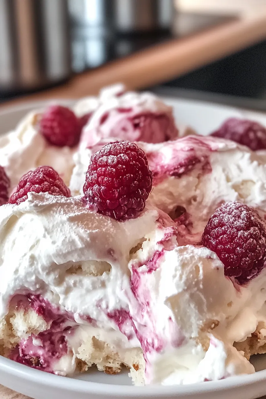 Homemade Raspberry Swirl Ice Cream
