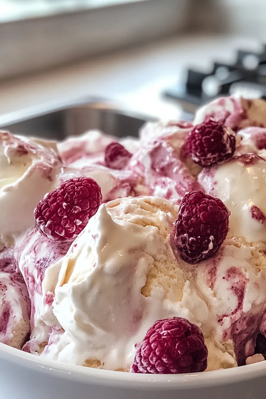 Raspberry Swirl Ice Cream Recipe