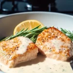 Salmon with Lemon Cream Sauce Plated