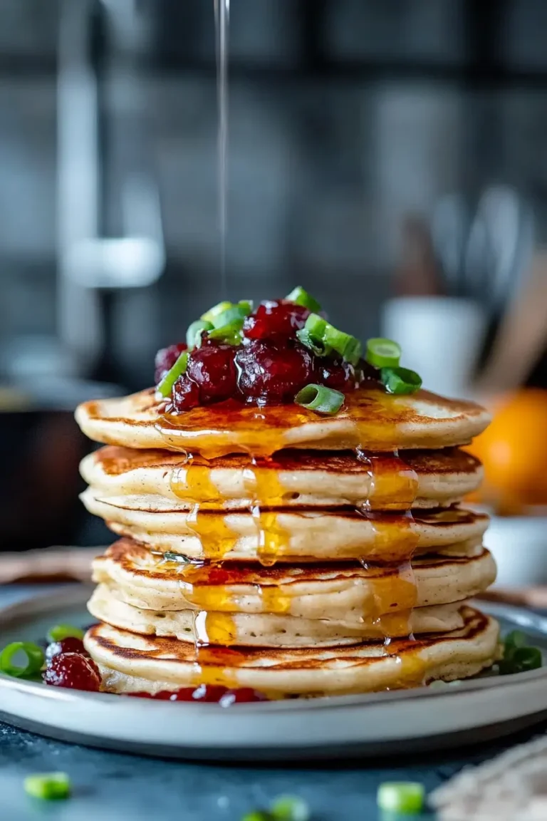 Savoury Dinner Pancakes with Chilli Butter Presentation
