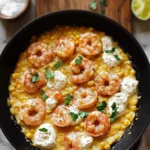 Shrimp and Creamed Corn in a Bowl