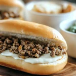 Mouthwatering Slow Cooker Ground Beef French Dip Sandwiches