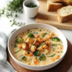 Creamy Smoked Gouda Broccoli Soup in a Bowl