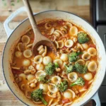 Spicy Bacon Broccoli Orecchiette in a Bowl