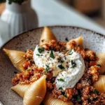 Spicy Unstuffed Shells with Whipped Ricotta - Delicious Dinner