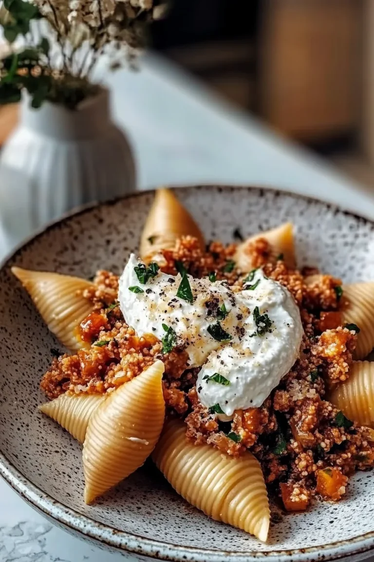 Spicy Unstuffed Shells with Whipped Ricotta - Delicious Dinner