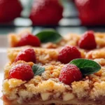 Strawberry Oatmeal Bars on a Plate